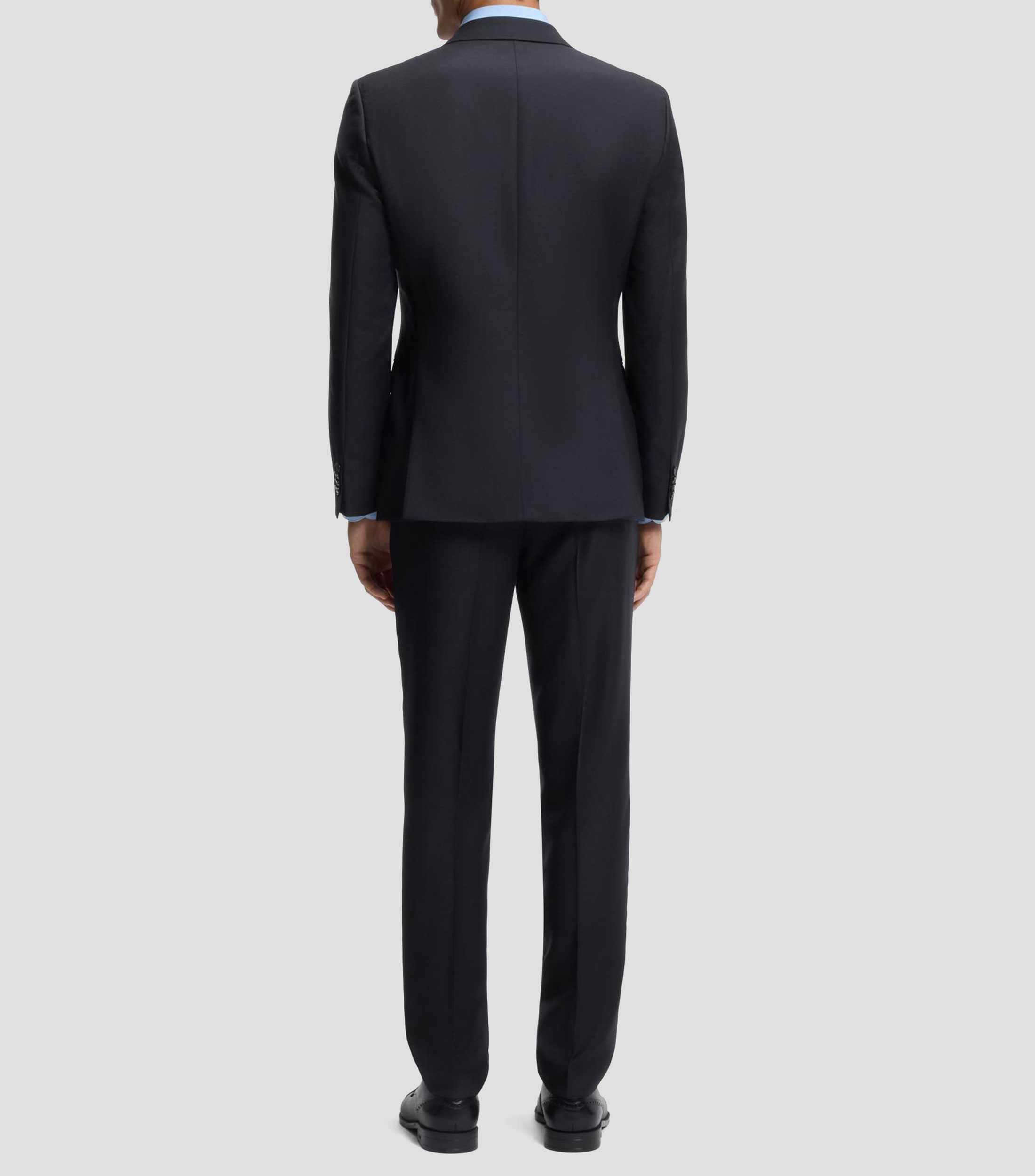 Traje slim fit de dos piezas en lana virgen estampado Hombre